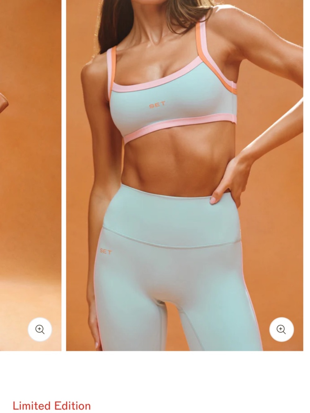 SET Active Resort Drop Sporty Contrast Double Strap Bra Medium - Picture 3 of 3